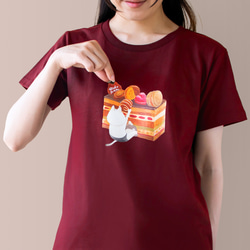 選べるオペラケーキとネコぱんのTシャツ【受注制作】 2枚目の画像