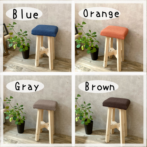 木製ハイスツール アンティーク風 サイドテーブルとしても使える