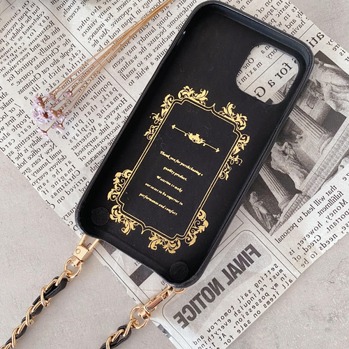 iPhoneキルティングケースストラップ iPhone高級レザーケース