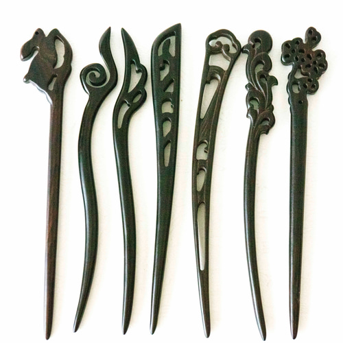 木彫りのかんざし（一本挿し）ネジネジタイプ　週末セール！！ 木彫りのかんざし（一本挿し）ネジネジタイプ 週末セール