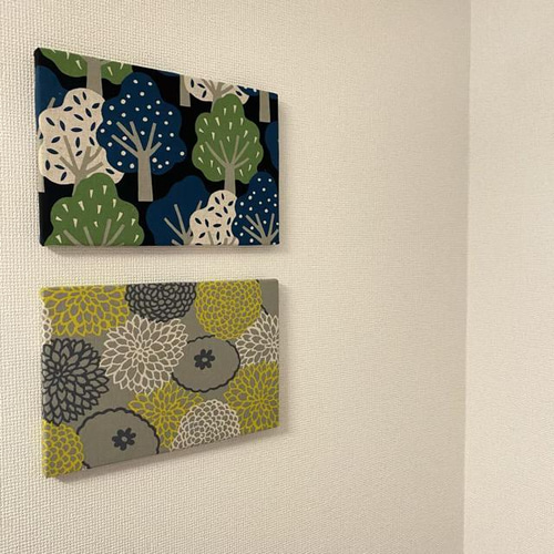 サイズから選ぶ】20cmx30cm北欧風ファブリックパネル横（アート