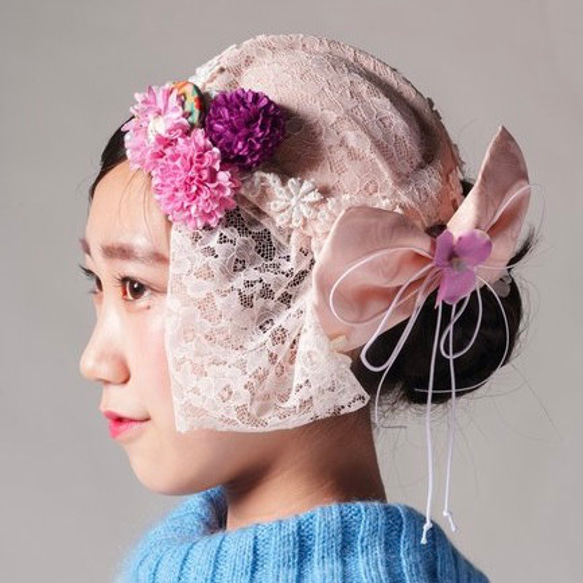 結婚式 ウエディング 髪飾り オーダーメイド 花 リボン 大正