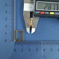 [1ペア] サージカル ステンレス デイリー ピアス ワンタッチ 長方形 スクエア 金属アレルギー対応 5枚目の画像