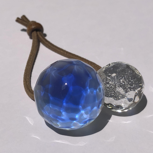 ꫛꫀꪝ硝子の髪飾り★ポンポネグラス★ヘアゴム 「想像の花」bule ꫛꫀꪝ硝子の髪飾り☆ポンポネグラス☆ヘアゴム 「想像の花」bule