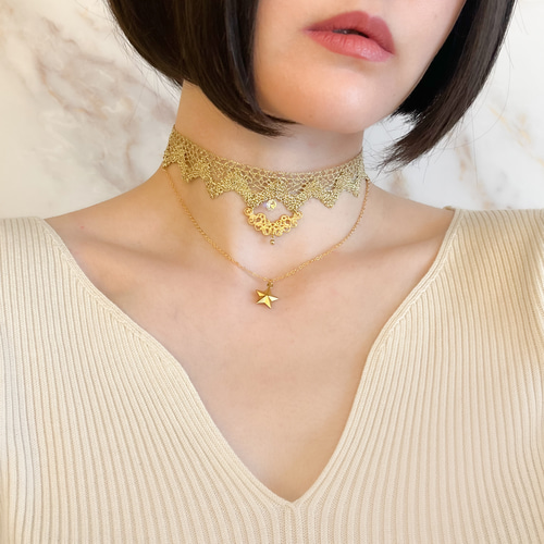 here’s ヒアーズチョーカーネックレスゴールド here's ヒアーズチョーカーネックレスゴールド here's ヒアーズ