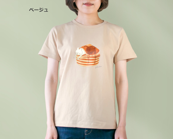 選べるパンケーキとネコぱんのTシャツ【受注制作】 5枚目の画像