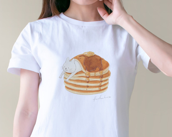 選べるパンケーキとネコぱんのTシャツ【受注制作】 3枚目の画像