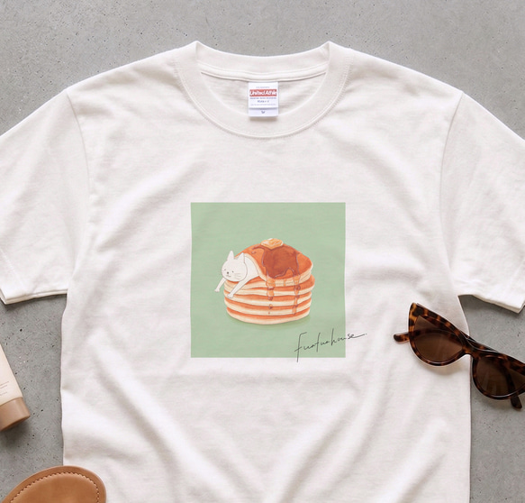 tnewties ノベルティ Tシャツ パンケーキ Sサイズ 桜咲千依さんコラボ第5弾 ちょこにゃんず パンケーキTシャツ[品番