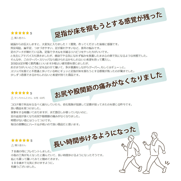 100才まで歩きたい！トレーニング スリッパ グーパー (DRFT2)【納期5～7日以内発送】 5枚目の画像