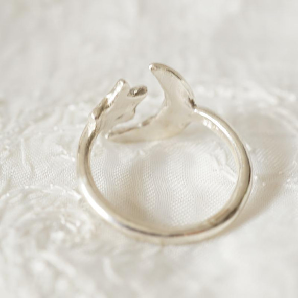 silver デザインリング　月×星 7枚目の画像