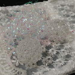 【Creema限定ネコポス送料無料】天然石水晶 3㎜2個組　クリスタルフラーレン 2枚目の画像