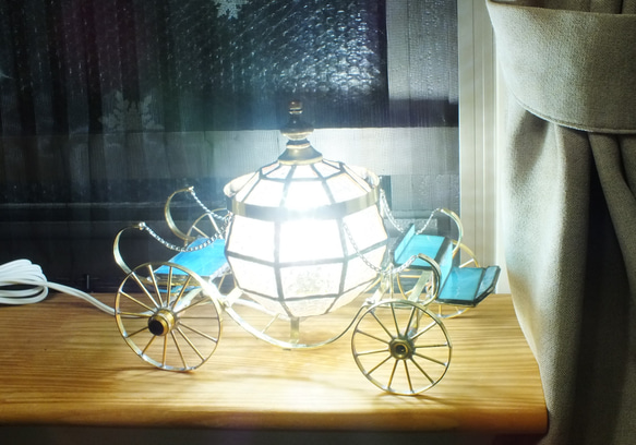 シンデレラのカボチャの馬車；クリスタル－5 LEDランプ