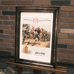 1920-50年頃のアンティークポスターフレーム 美容院やサロンにも最適！木目調のアンティークなポスター