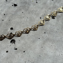 【316L】heart chain choker  necklace/35cm/金属アレルギー対応 7枚目の画像