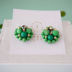 Kinonukumori 耳環/霧面綠/定制 第8張的照片