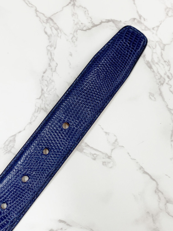 日本製　リザード　Lサイズ　上質　ベルト　トカゲ革　エキゾチックレザー 6枚目の画像