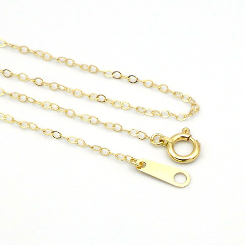K18 平あずきチェーン 40cm ネックレス チェーン 18金 18k 小判
