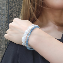 アクアマリンの一連ブレスレット　～Melville 7枚目の画像