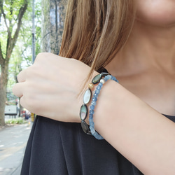 アクアマリンの一連ブレスレット　～Melville 12枚目の画像