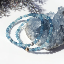 アクアマリンの一連ブレスレット　～Melville 2枚目の画像