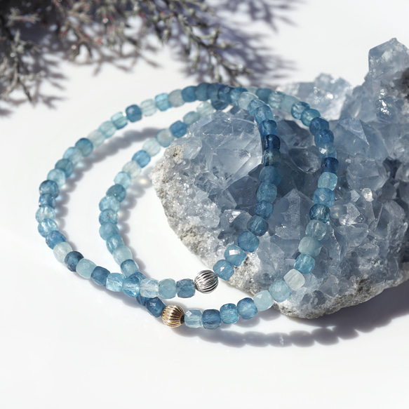 アクアマリンの一連ブレスレット　～Melville 2枚目の画像