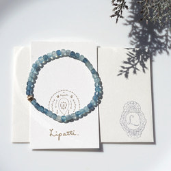 アクアマリンの一連ブレスレット　～Melville 6枚目の画像