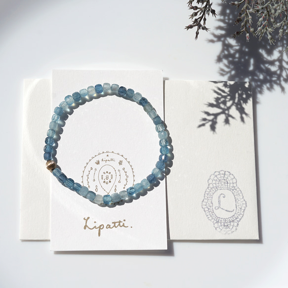 アクアマリンの一連ブレスレット　～Melville 6枚目の画像