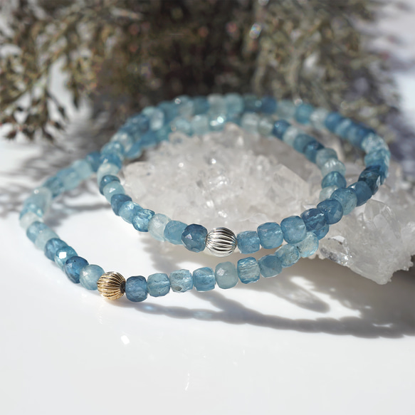 アクアマリンの一連ブレスレット　～Melville 4枚目の画像