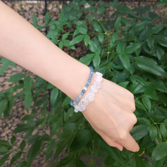 アクアマリンの一連ブレスレット　～Melville 11枚目の画像