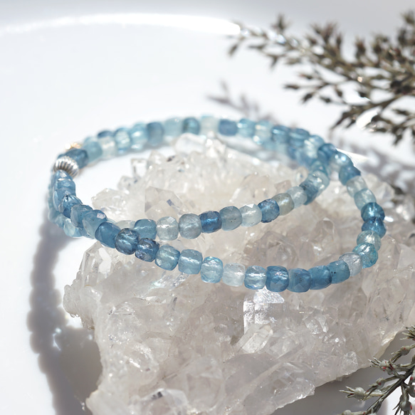 アクアマリンの一連ブレスレット　～Melville 8枚目の画像
