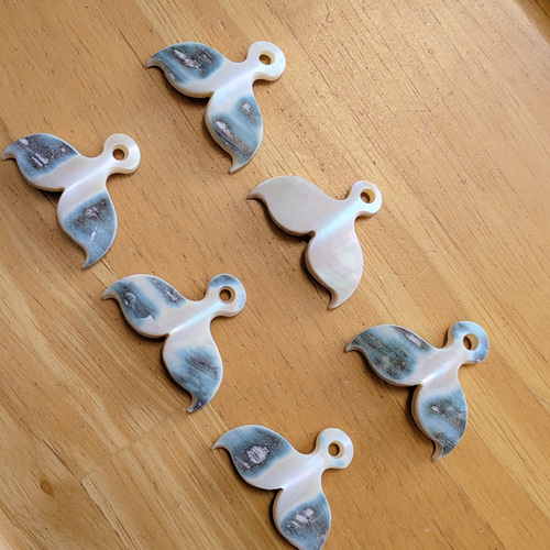 夜光貝磨きアクセサリー作りキット ✳【 ホエールテール 】 キット