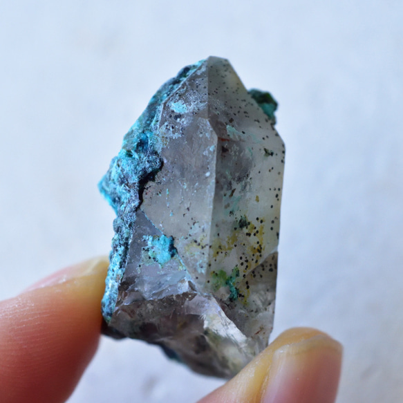 Chrysocolla on Quartz 2019 Newfound Peru 22 克/礦物/水晶寶石 第4張的照片