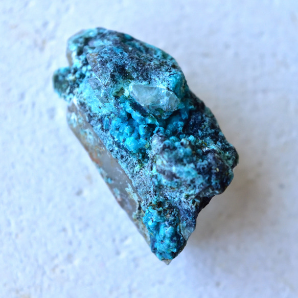 Chrysocolla on Quartz 2019 Newfound Peru 22 克/礦物/水晶寶石 第2張的照片