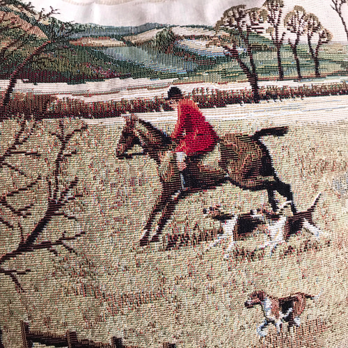 ☆再販☆スペイン製輸入生地 ゴブラン織り Fox クッションカバー3点