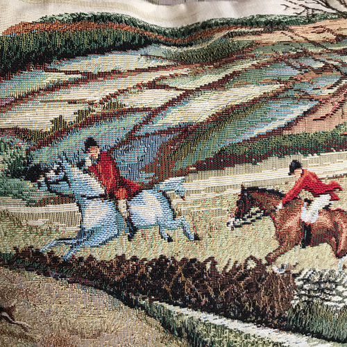 ☆再販☆スペイン製輸入生地 ゴブラン織り Fox クッションカバー3点