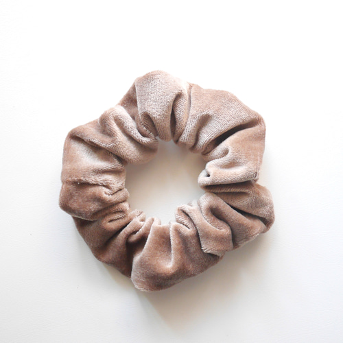 Fun & Daily ベージュ ベロア シュシュ ベロアシュシュ(ベージュ) シュシュ Anemonent 通販 1235920