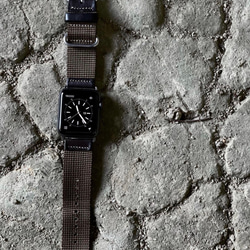 Apple Watch バンド アップルウォッチ ベルト レザー 全シリーズ対応 38mm/40m/41mm ブラック 1枚目の画像