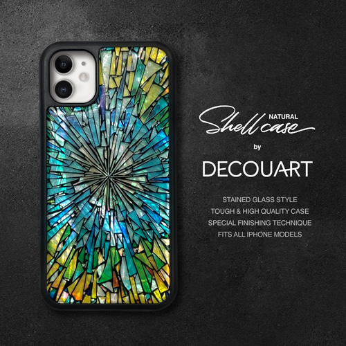 螺鈿風 名入れ可 天然貝シェル iPhone 15 全機種対応 ケース ステンド