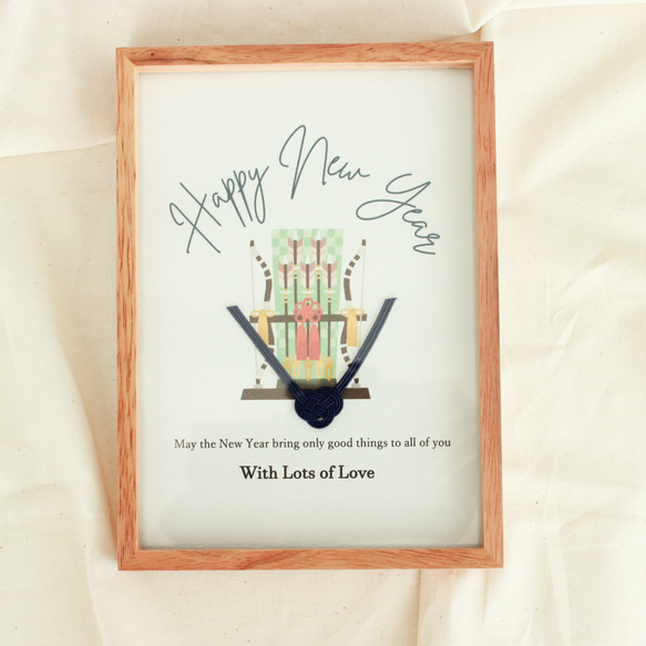 【セット割/２L/正月】柄も字体も選べて毎年使える★お正月ポスター（フレーム付き） 6枚目の画像