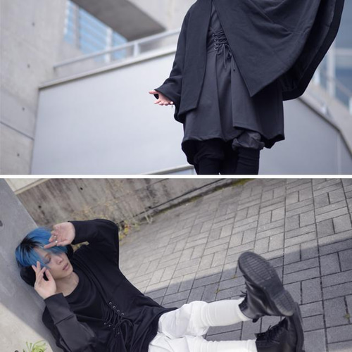 コルセット風レースアップワンピース ワンピース albino 通販