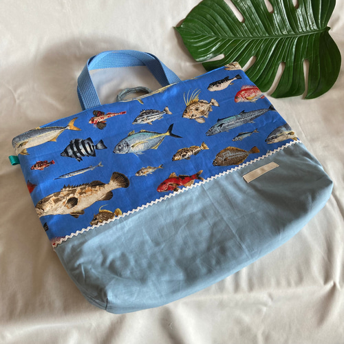 床につかない！！入園入学レッスンバッグ手提げ絵本袋リバーシブル☆30