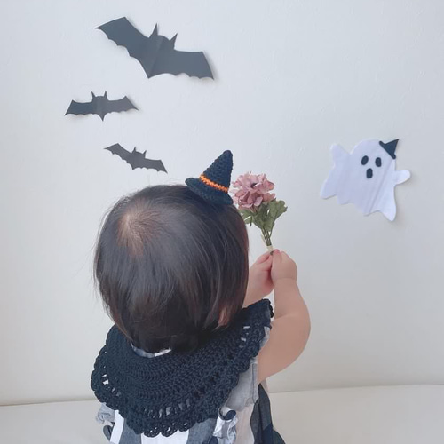 ハロウィンベビーヘアクリップ☆魔女帽子 雑貨・その他 rumo