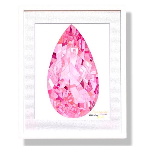 水彩画 原画 フレッシュ 透明水彩画原画デルフト焼きの花瓶と春の薔薇たち