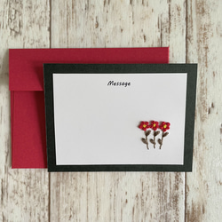 お花のミニカード（5色セット）封筒付き ギフト プレゼント メッセージ 誕生日カード プチギフト おめでとう ありがとう 8枚目の画像