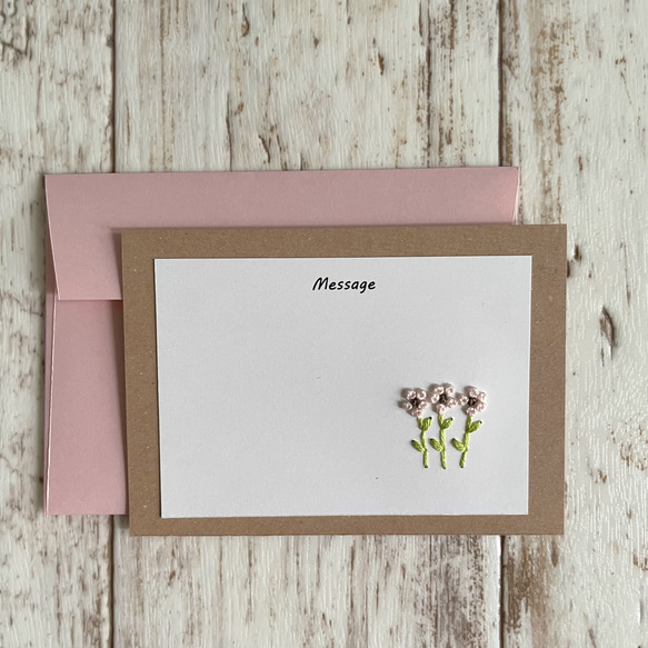 お花のミニカード（5色セット）封筒付き ギフト プレゼント メッセージ 誕生日カード プチギフト おめでとう ありがとう 5枚目の画像