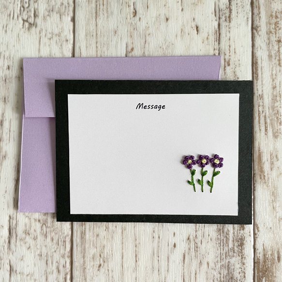 お花のミニカード（5色セット）封筒付き ギフト プレゼント メッセージ 誕生日カード プチギフト おめでとう ありがとう 4枚目の画像