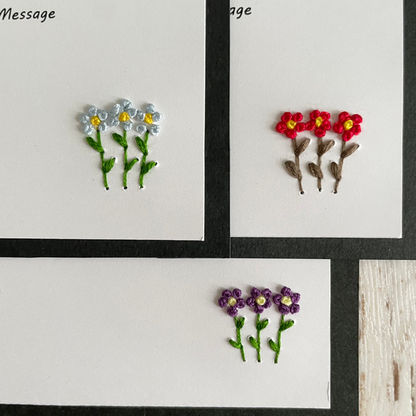 お花のミニカード（5色セット）封筒付き ギフト プレゼント メッセージ 誕生日カード プチギフト おめでとう ありがとう 2枚目の画像