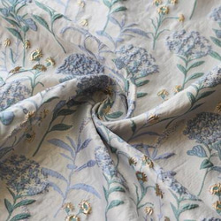 ブルータンポポの花柄 ジャカード織りの生地 [2739] 7枚目の画像
