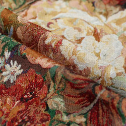 秋色花柄 クラシカル風なジャカード織りの生地 [2721] 6枚目の画像