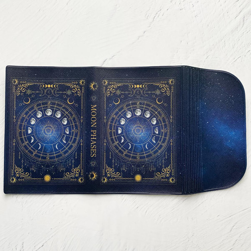 月の満ち欠け・12星座（ギャラクシー） ブックカバー・手帳カバー（A6